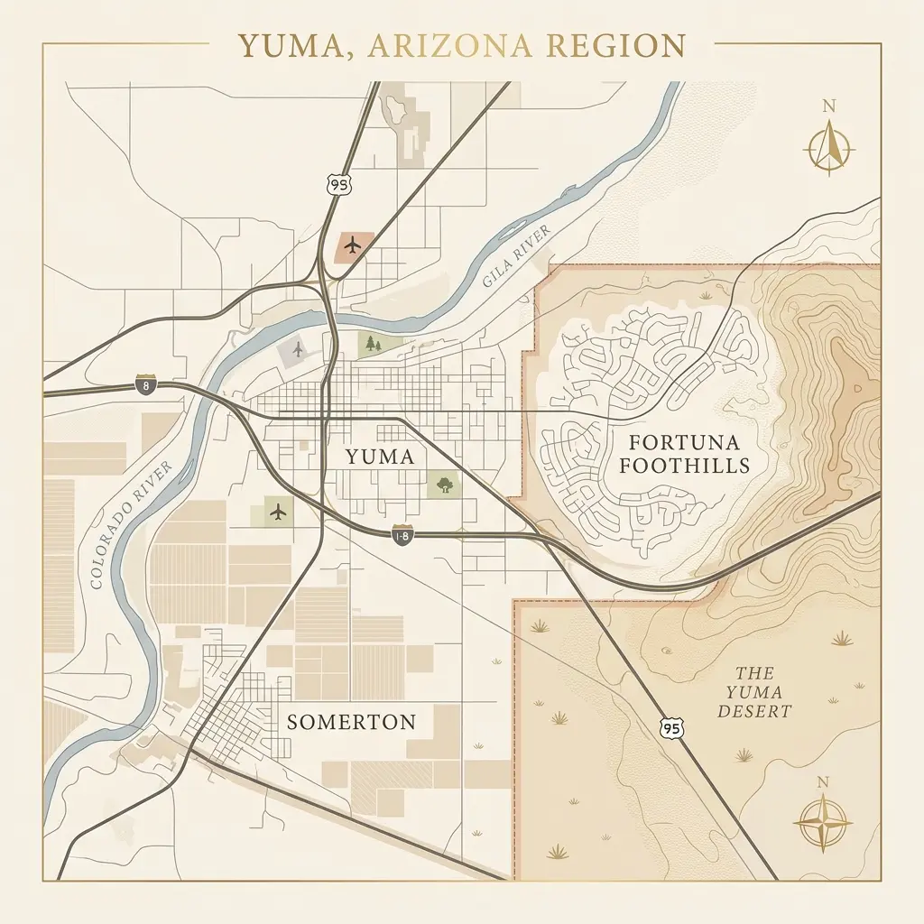 Map of Yuma County service area